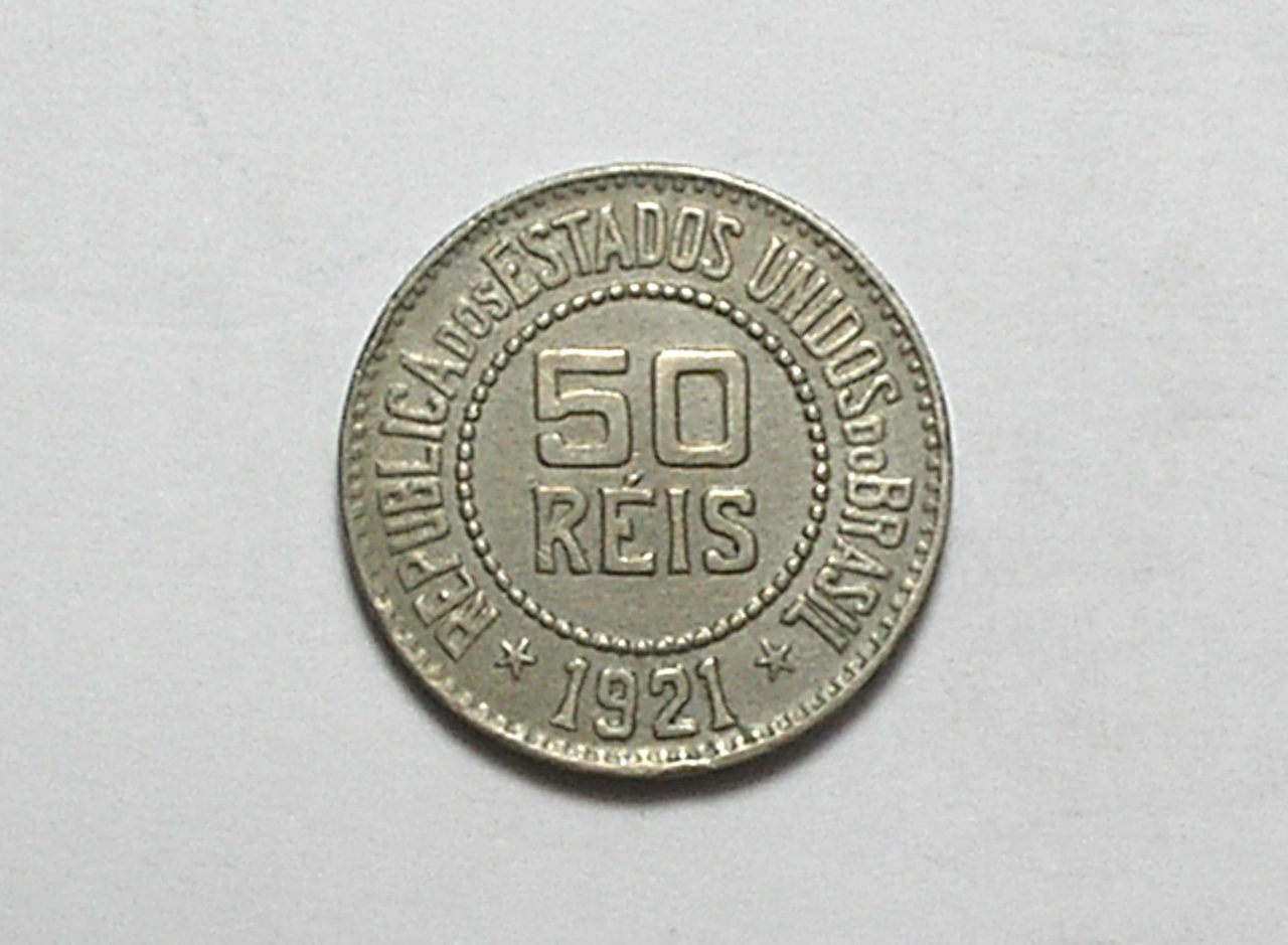 | Casa do Colecionador 50 Réis - 1921 / Soberba / Níquel