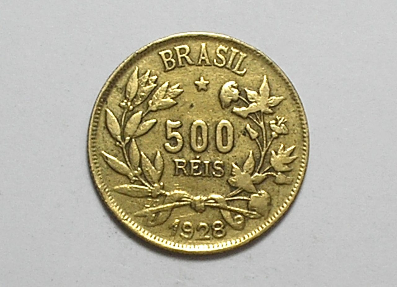 | Casa do Colecionador 500 Réis - 1928 / Bronze-Al / Mbc
