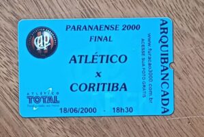 5ab. Ingresso Campeonato Paranaense 2000 jogo Atlético X Coritiba.