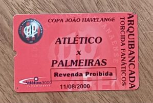 5ab. Ingresso Copa João Havelange 2000 jogo Atlético X Palmeiras.