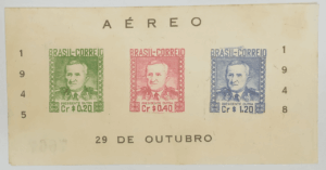 BLOCO COMEMORATIVO, RHM B-10, DUTRA, MODULO MAIOR. 1948