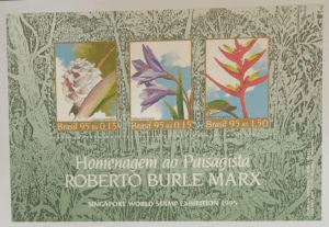 BLOCO COMEMORATIVO, RHM B-100, ROBERTO BURLE MARX 1995