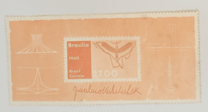 BLOCO COMEMORATIVO, RHM B-14, ANIVERSÁRIO DE JUCELINO KUBITSCHEK 1960