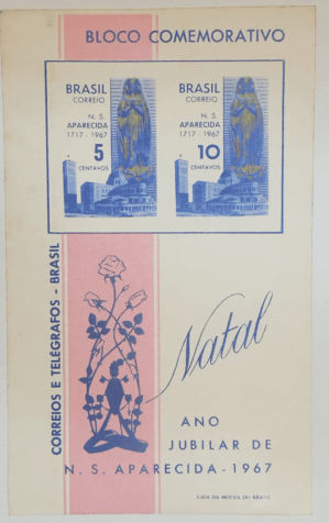 Bloco Comemorativo Rhm B 25 Natal 1967
