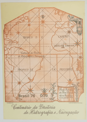 BLOCO COMEMORATIVO, RHM B-39, 100º DIRETORIA DE HIDROGRAFIA E NAVEGAÇÃO 1976