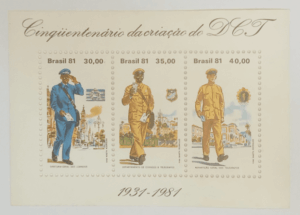 BLOCO COMEMORATIVO, RHM B-47, 50º ANOS DA CRIAÇÃO DO DCT 1981