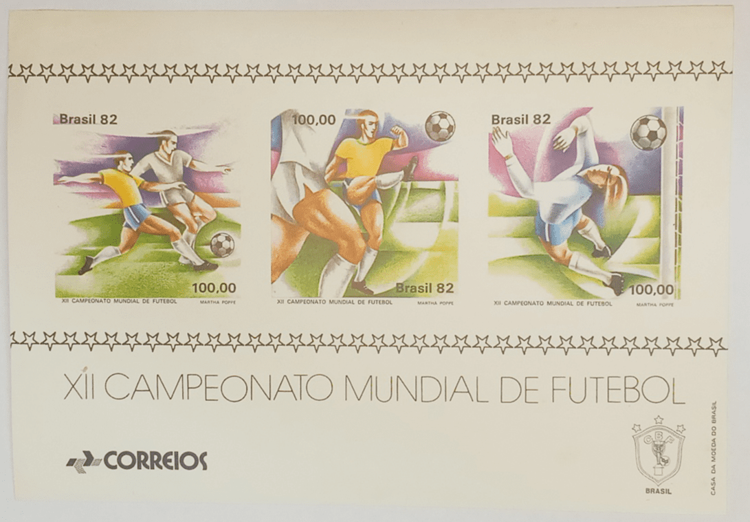 | Casa do Colecionador BLOCO COMEMORATIVO, RHM B-50, XII CAMPEONATO MUNDIAL DE FUTEBOL 1982