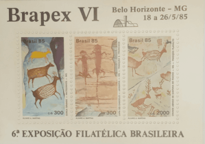 BLOCO COMEMORATIVO, RHM B-69, BRAPEX VI 1985