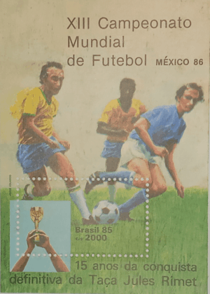 BLOCO COMEMORATIVO, RHM B-70, XIII CAMPEONATO MUNDIAL DE FUTEBOL MEXICO 1986