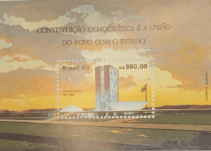 BLOCO COMEMORATIVO, RHM B-77, PROMULGAÇÃO DA CONSTITUIÇÃO 1988