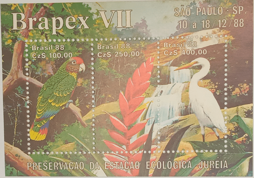 | Casa do Colecionador BLOCO COMEMORATIVO, RHM B-78, BRAPEX VII 1988