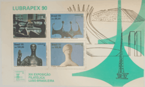 BLOCO COMEMORATIVO, RHM B-87, LUBRAPEX 90 1990