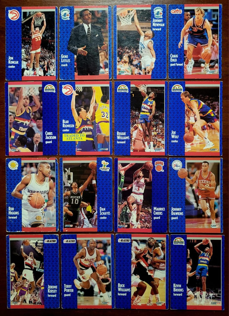 | Casa do Colecionador Card Basquete - Fleer Temporada 1991/1992 - Lote com 16 Cards