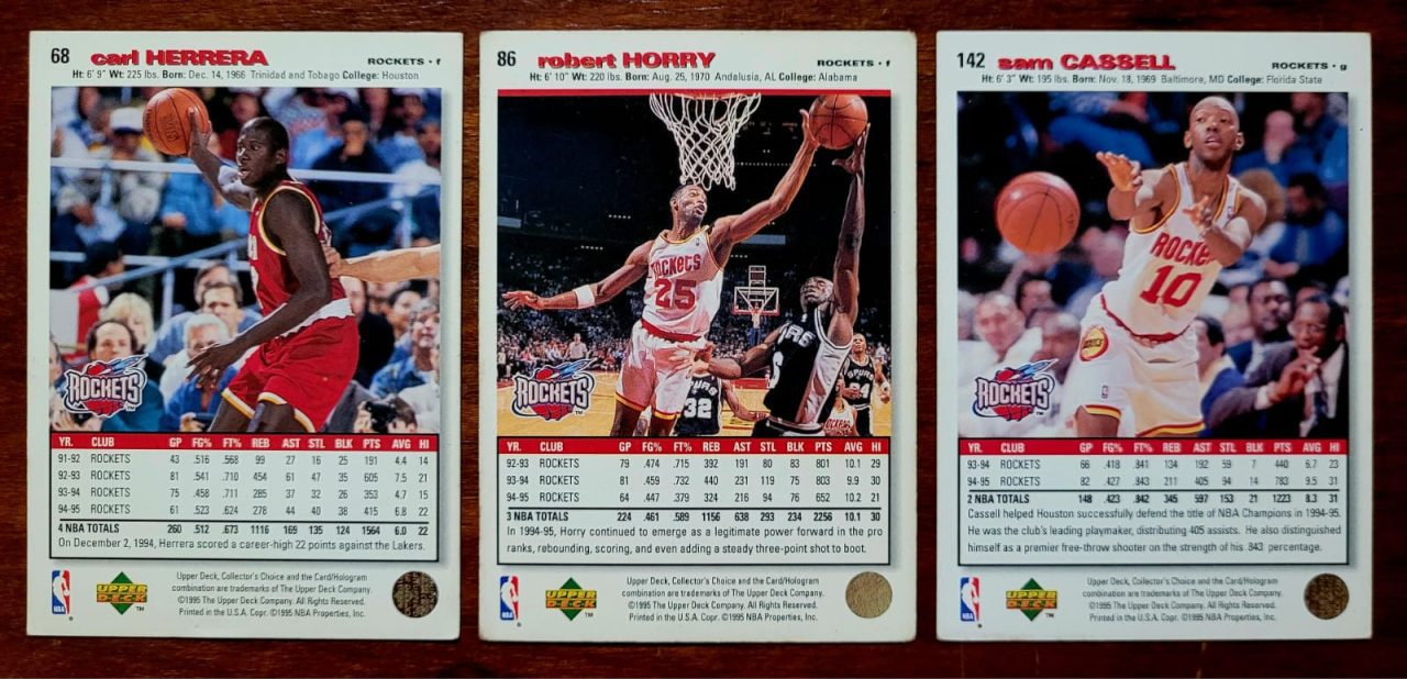 | Casa do Colecionador Card Basquete - Upper Deck Collector's Choice 1995 - Houston Rockets