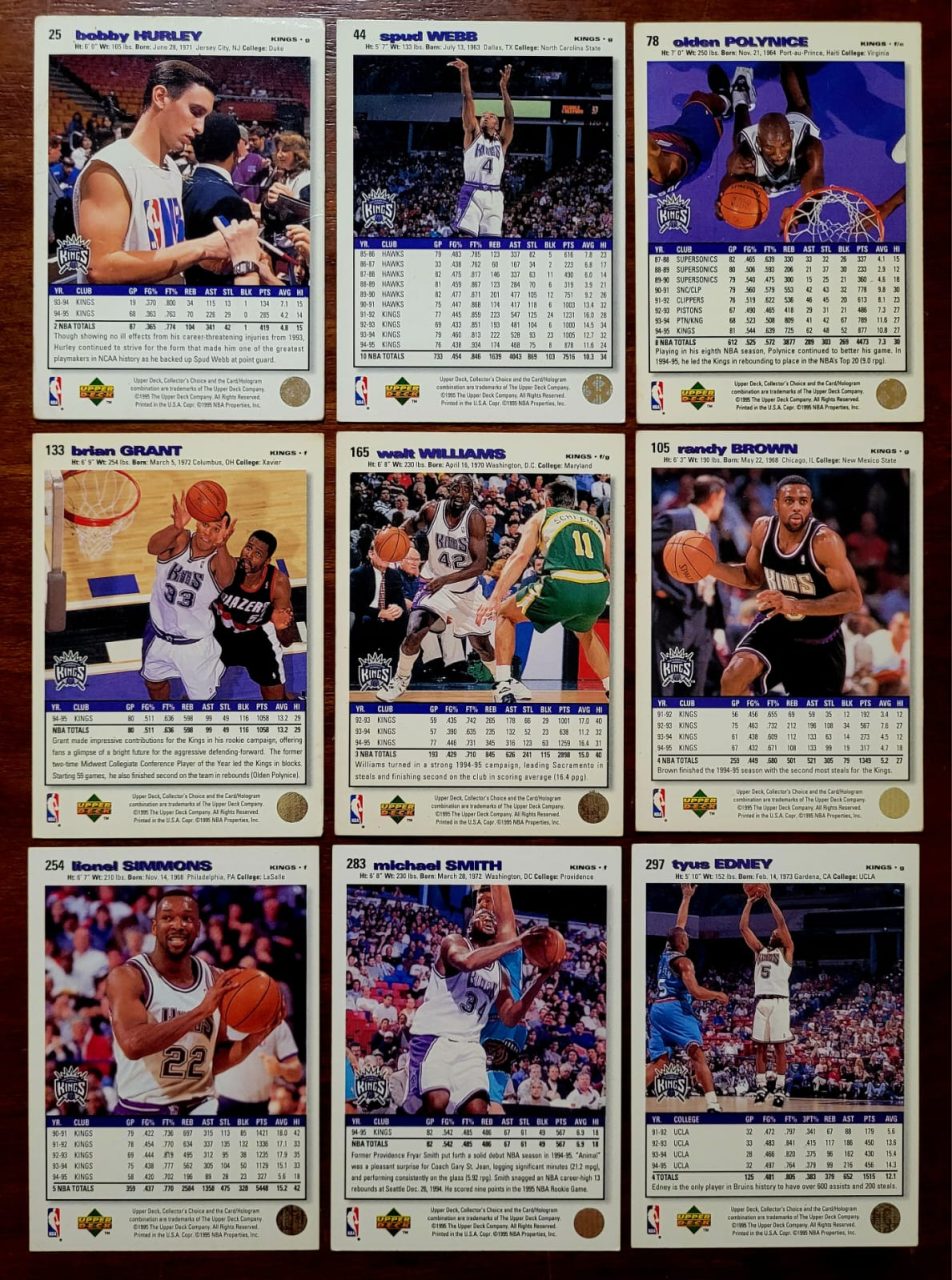 | Casa do Colecionador Card Basquete - Upper Deck Collector's Choice 1995 - Sacramento Kings