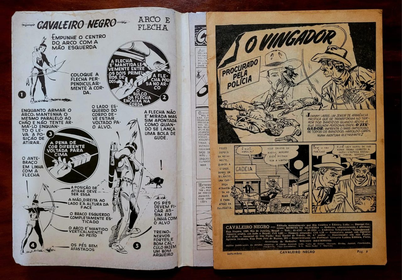 | Casa do Colecionador Cavaleiro Negro Nº 01 (Editora Rio Gráfica - RGE) Setembro 1952 (Reedição Oficial)
