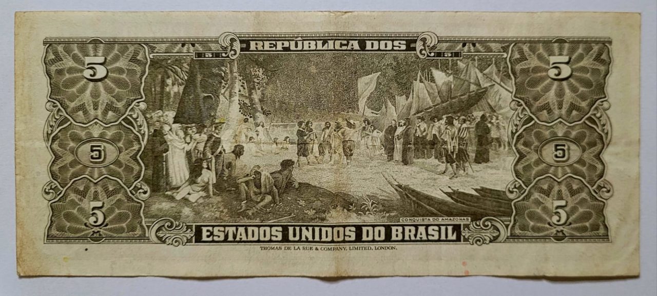 | Casa do Colecionador Cédula C071 - 5 (Cinco Cruzeiros) MBC (Ano 1962)