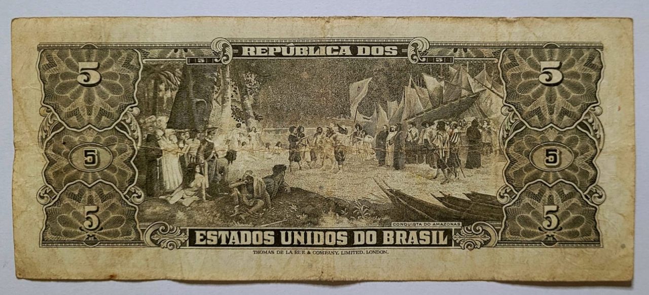 | Casa do Colecionador Cédula C073 - 5 (Cinco Cruzeiros) BC (Ano 1964)