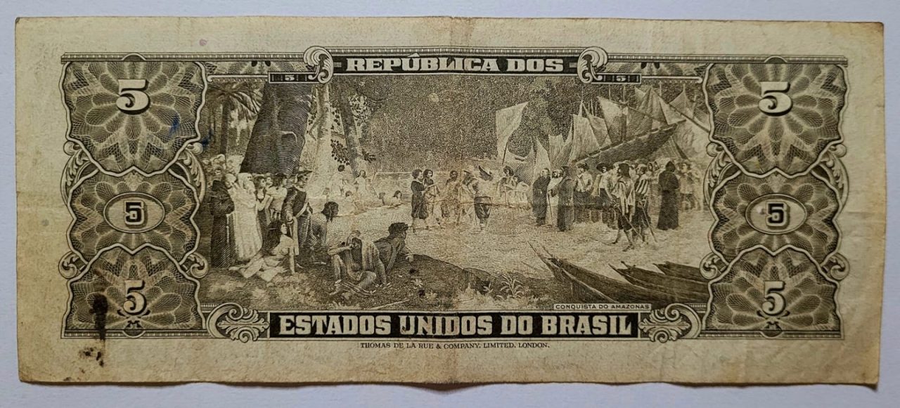 | Casa do Colecionador Cédula C074 - 5 (Cinco Cruzeiros) MBC (Ano 1964)