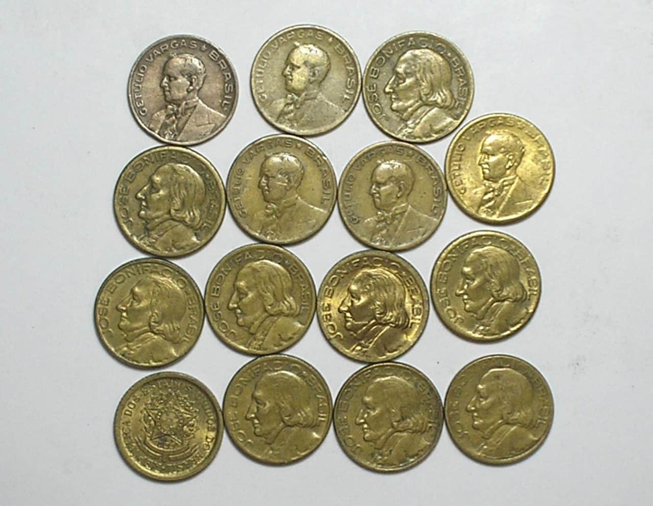 | Casa do Colecionador Coleção completa de 10 Centavos de 1942 a 1956 = 15 moedas