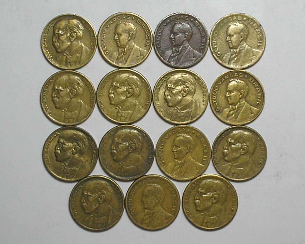 | Casa do Colecionador Coleção completa de 20 Centavos de 1942 a 1956 = 15 moedas