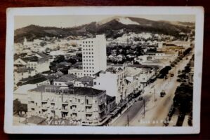 Fotografia Antiga Vista Panorâmica – Juiz de Fora MG – Anos 1950 – Edifício Aliança da Bahia
