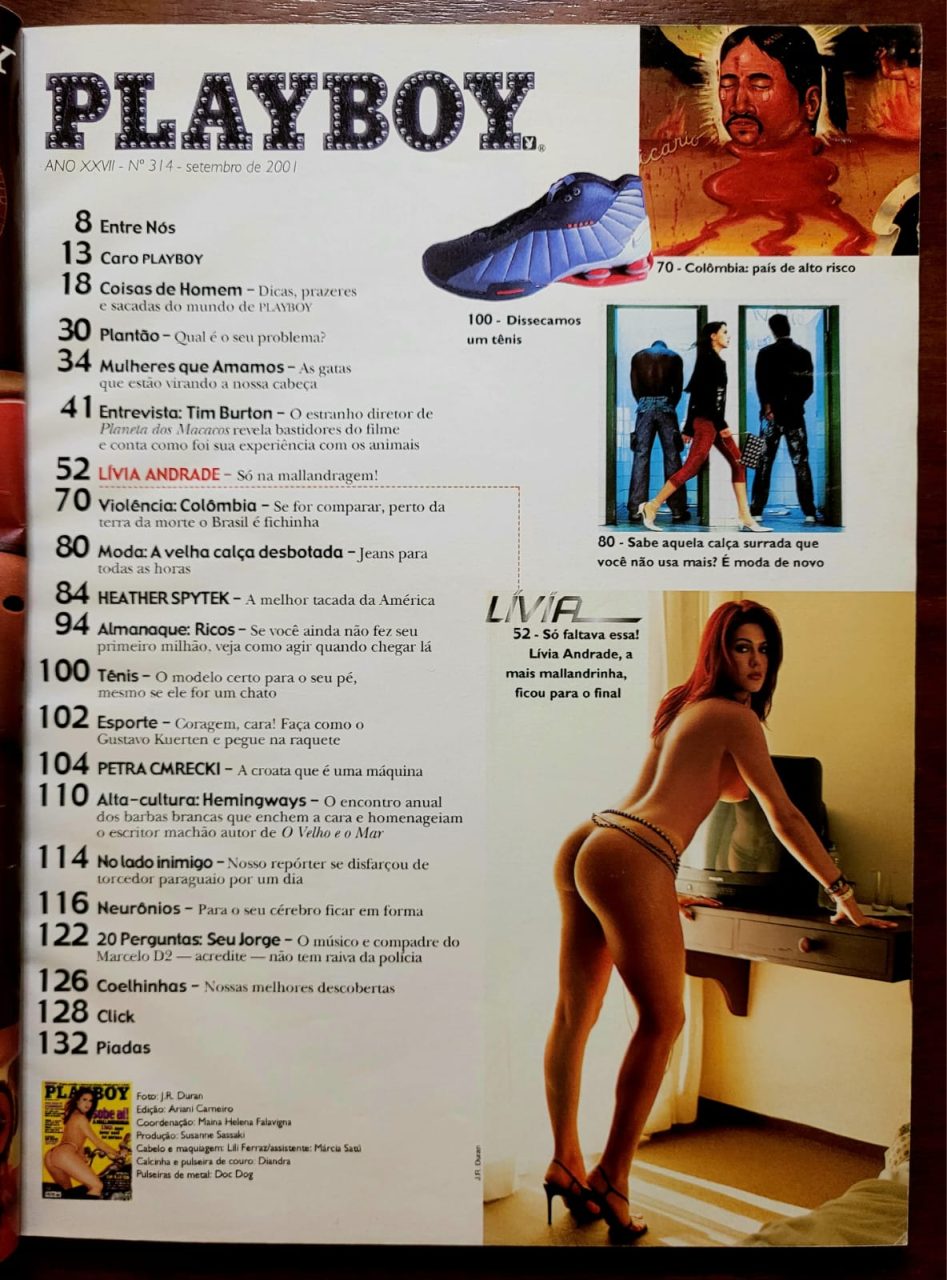 | Casa do Colecionador Playboy Nº 314 - Lívia Andrade (Revista com Pôster) Setembro 2001