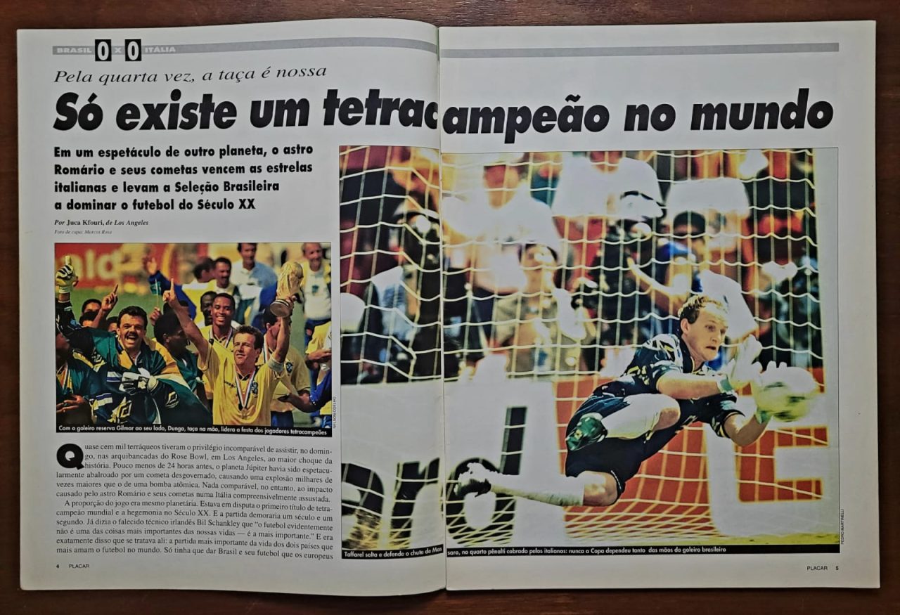 | Casa do Colecionador Revista Placar Edição Especial Nº 8 - Brasil Tetracampeão Copa do Mundo 1994 - Raridade Histórica!