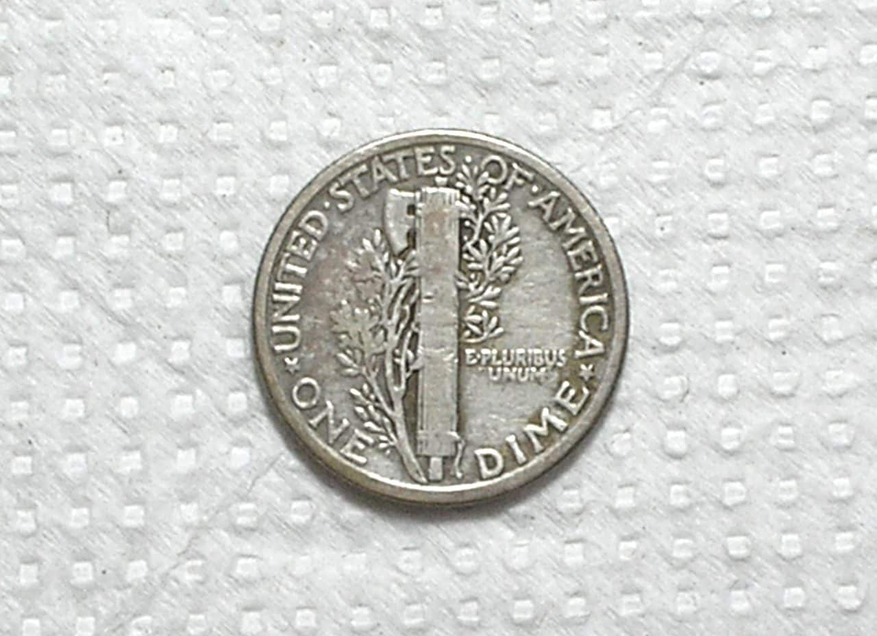 | Casa do Colecionador Usa) 10 Cents - 1928 / Mercury / Mbc / Prata / box65