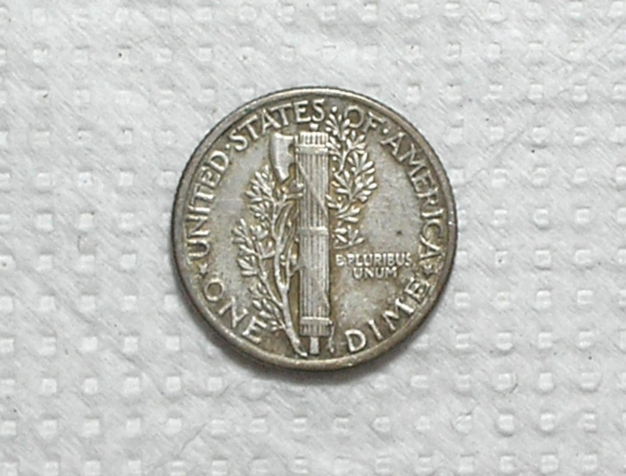 | Casa do Colecionador Usa) 10 Cents - 1936 / Mercury / Mbc / Prata / box65