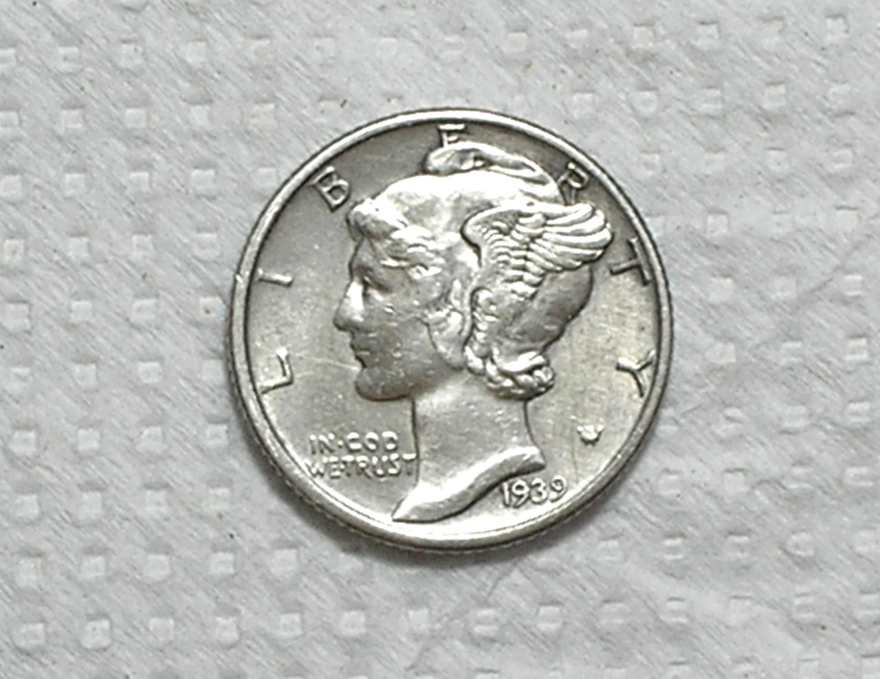 | Casa do Colecionador Usa) 10 Cents - 1939 / Mercury / Soberba / Prata / box65