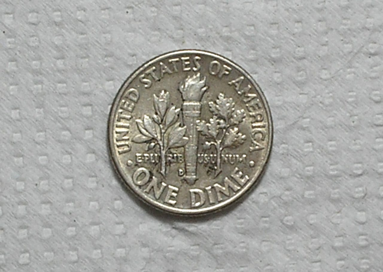 | Casa do Colecionador Usa) 10 Cents - 1961-D / Roosevelt / Soberba / Prata / box65.1