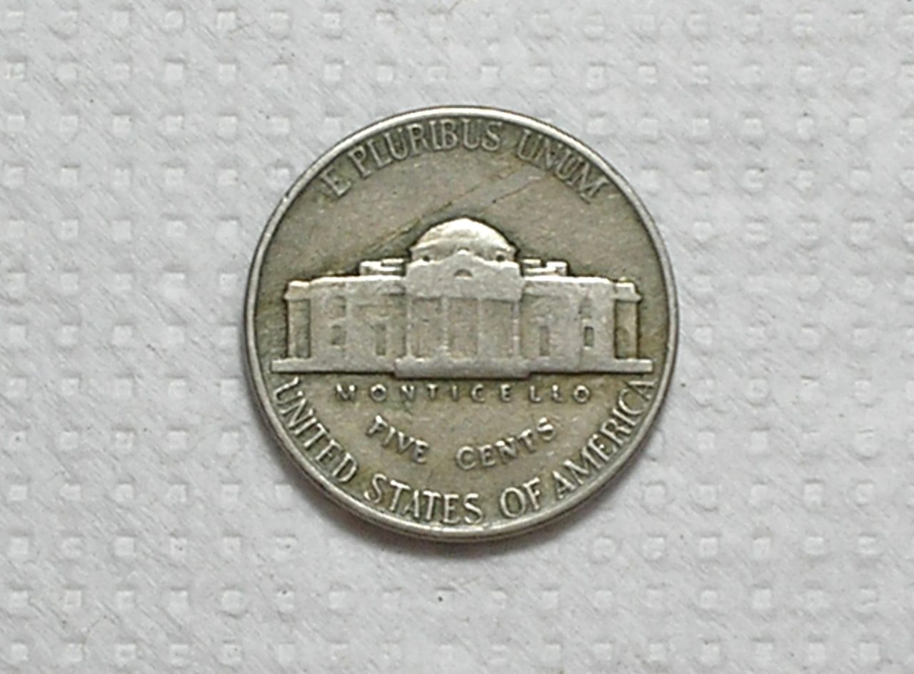| Casa do Colecionador Usa) 5 Cents - 1948 / Jefferson / Mbc / Co/Ni / box65