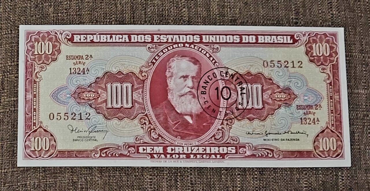 | Casa do Colecionador 100 Cruzeiros c/carimbo de 10 Centavos Sku 2049