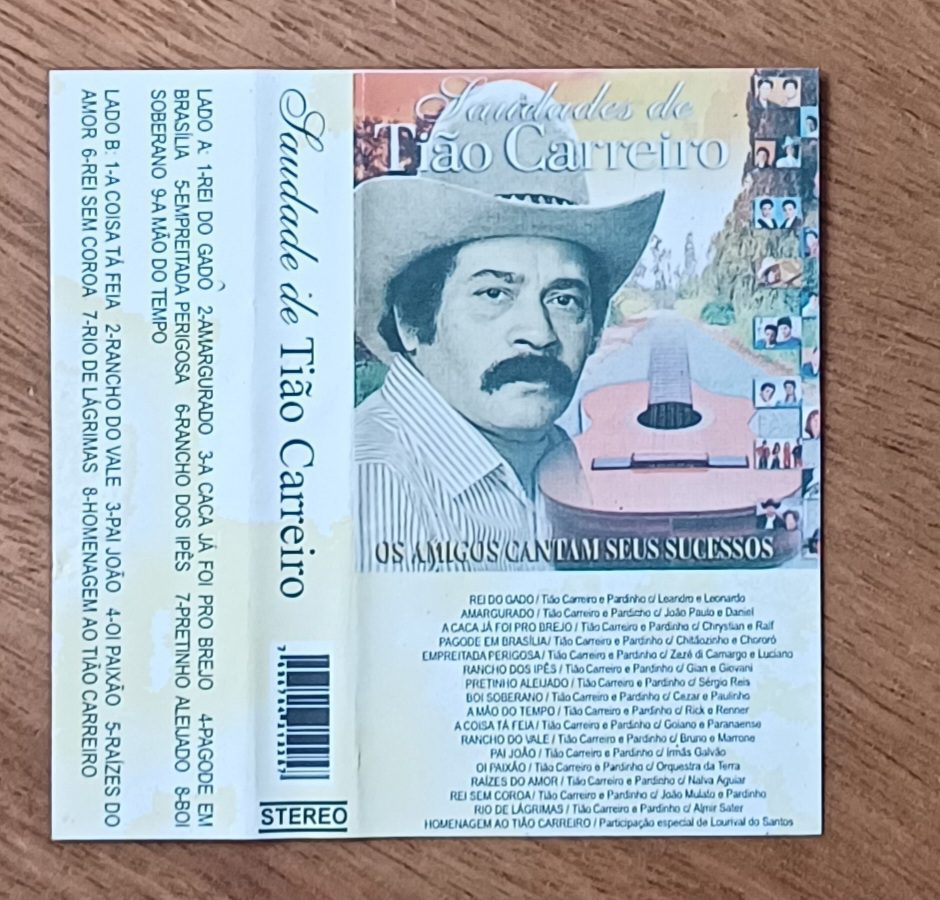 | Casa do Colecionador 25ma. Capa da fita k7 Saudades de Tião Carreiro, sem a fita.