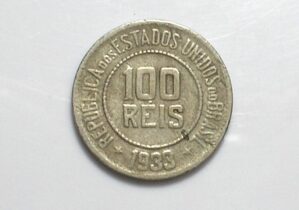 Brasil, 100 Rs. 1933 Escassa / Cu/Ni