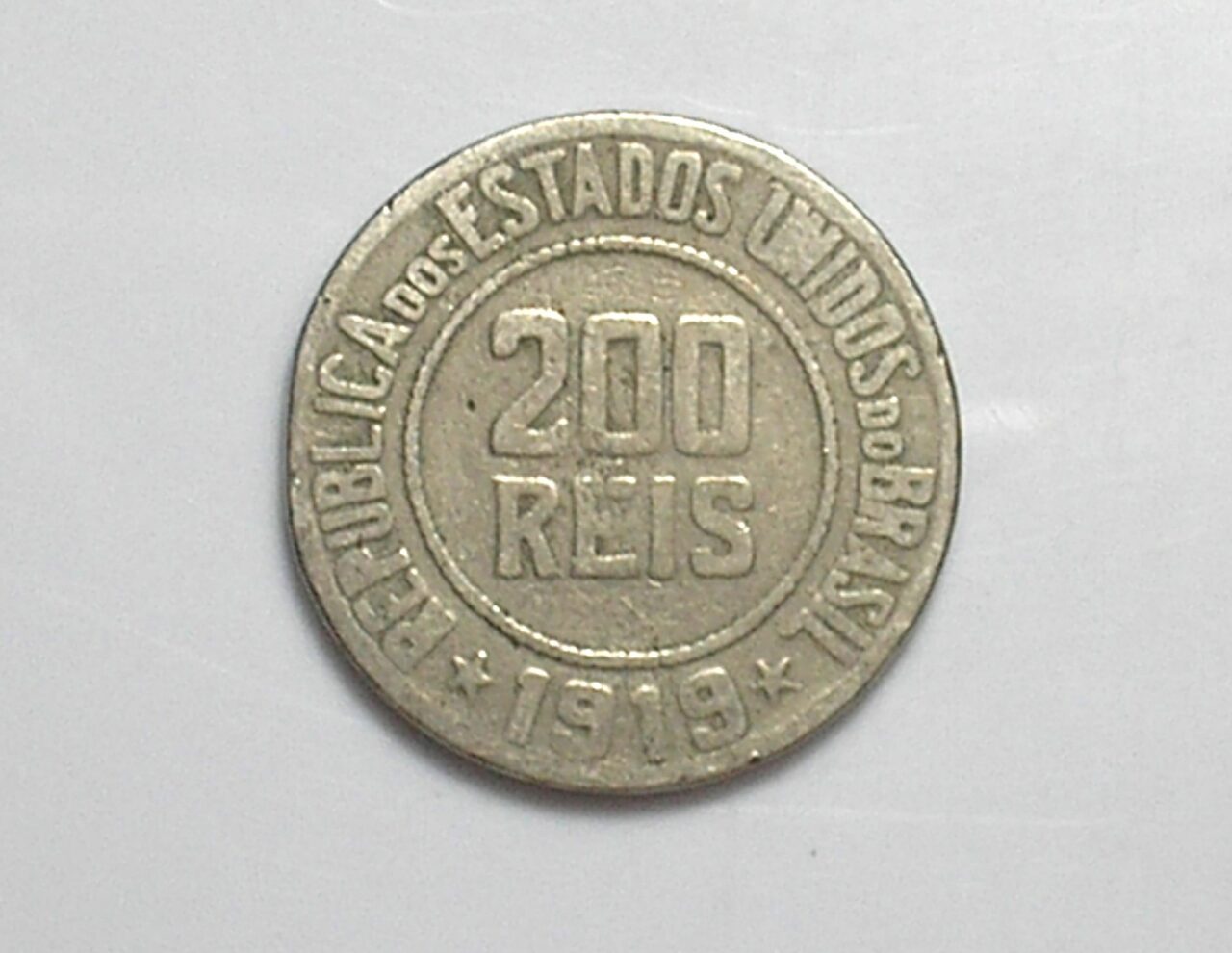 | Casa do Colecionador Brasil, 200 Rs. 1919 Data Escassa / Cu-Ni
