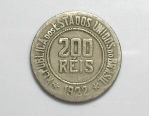 Brasil, 200 Rs. 1922 / Cu-Ni