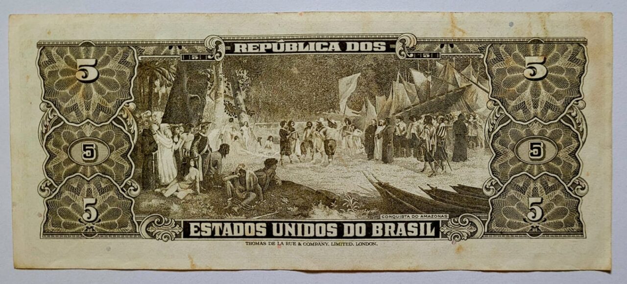 | Casa do Colecionador Cédula C074b - 5 (Cinco Cruzeiros) MBC+ (Ano 1964)