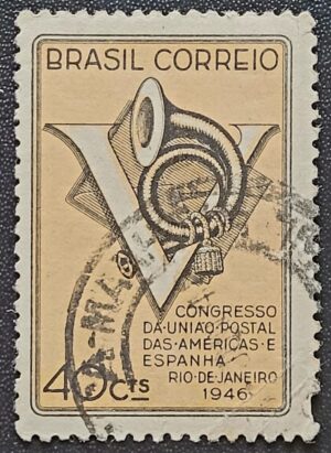 Comemorativos - RHM C0215 (Usado) 5º Congresso da União Postal das Américas e Espanha - 02/09/1946