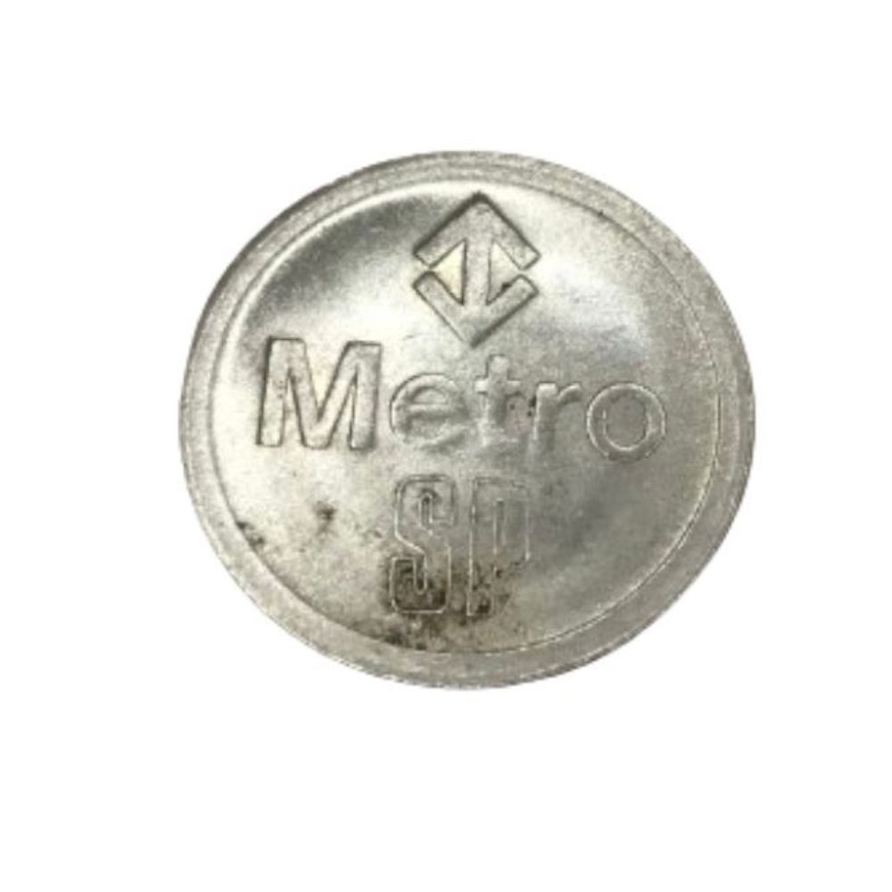 | Casa do Colecionador FICHA METRÔ SP - ECONOMIZE GASOLINA - 1A FICHA DE METRÔ SP