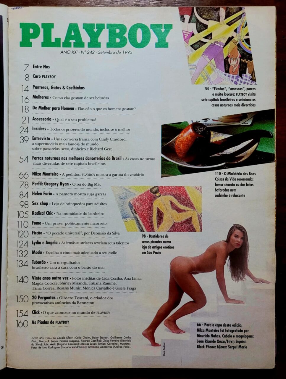 | Casa do Colecionador Playboy Nº 242 - Nilza Monteiro (Revista com Pôster) Setembro 1995