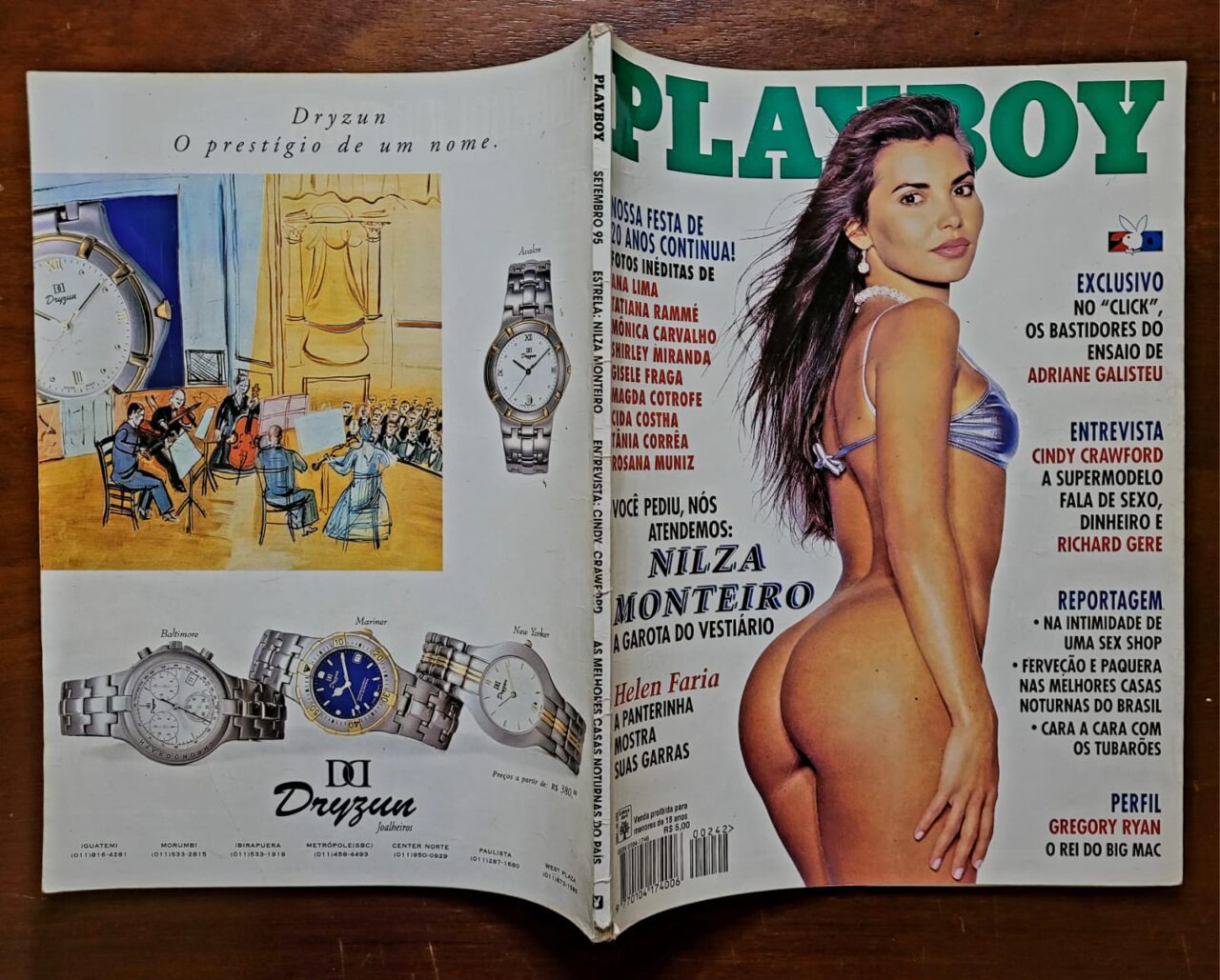 | Casa do Colecionador Playboy Nº 242 - Nilza Monteiro (Revista com Pôster) Setembro 1995