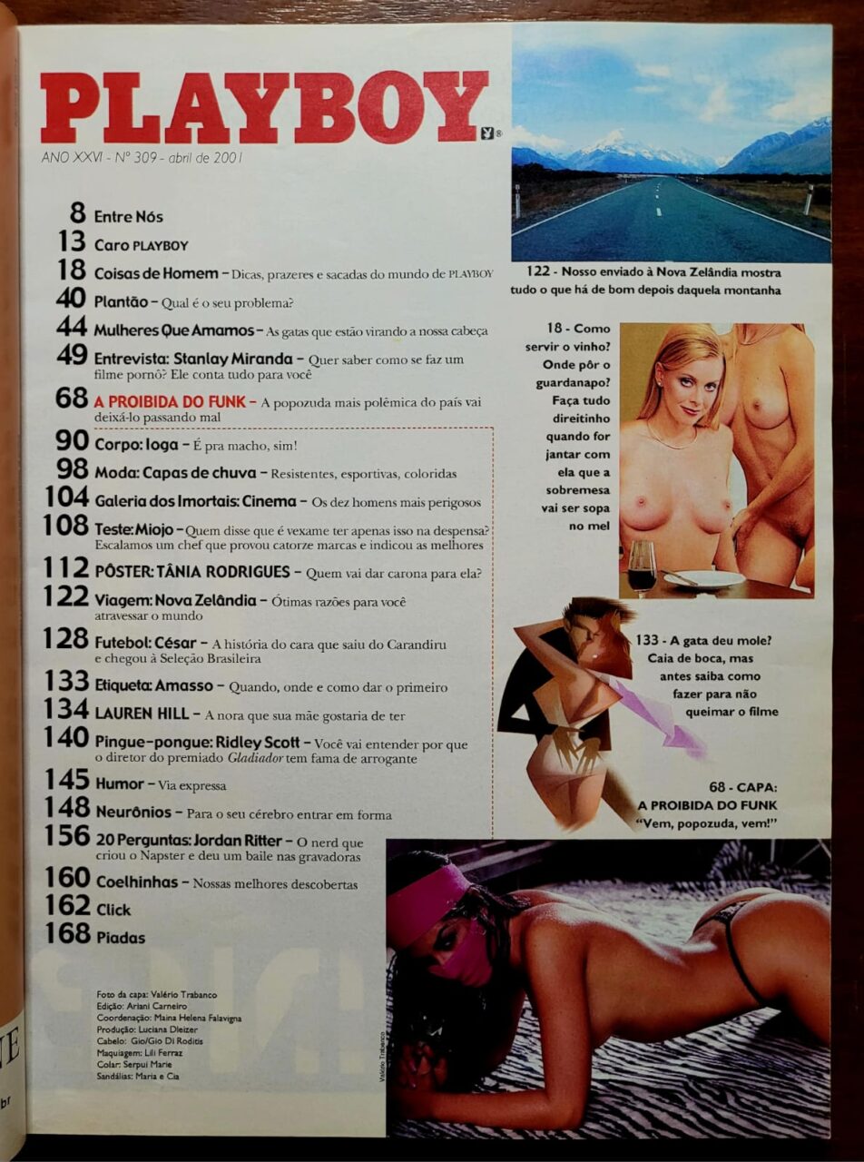 | Casa do Colecionador Playboy Nº 309 - Proibida do Funk (Revista com Pôster) Abril 2001