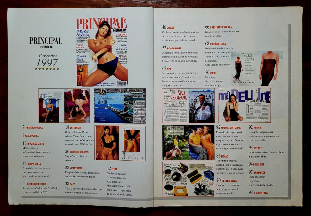 | Casa do Colecionador Revista Principal Nº 18 (Fevereiro/1997) | Violet Rizzo, Tarso Genro, Cancun, Dita Vancova, Patricia Lessa e Mais