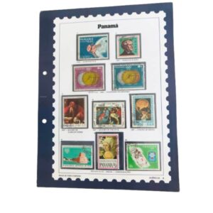 Selos Panamá - Américas - Coleção 10 selos -  Astronáutica. Olimpíadas. Quadro Van Dick