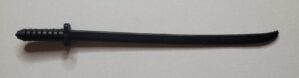 Espada Longa Preta - Peça de Reposição para Bonecos Articulados - Estilo Katana