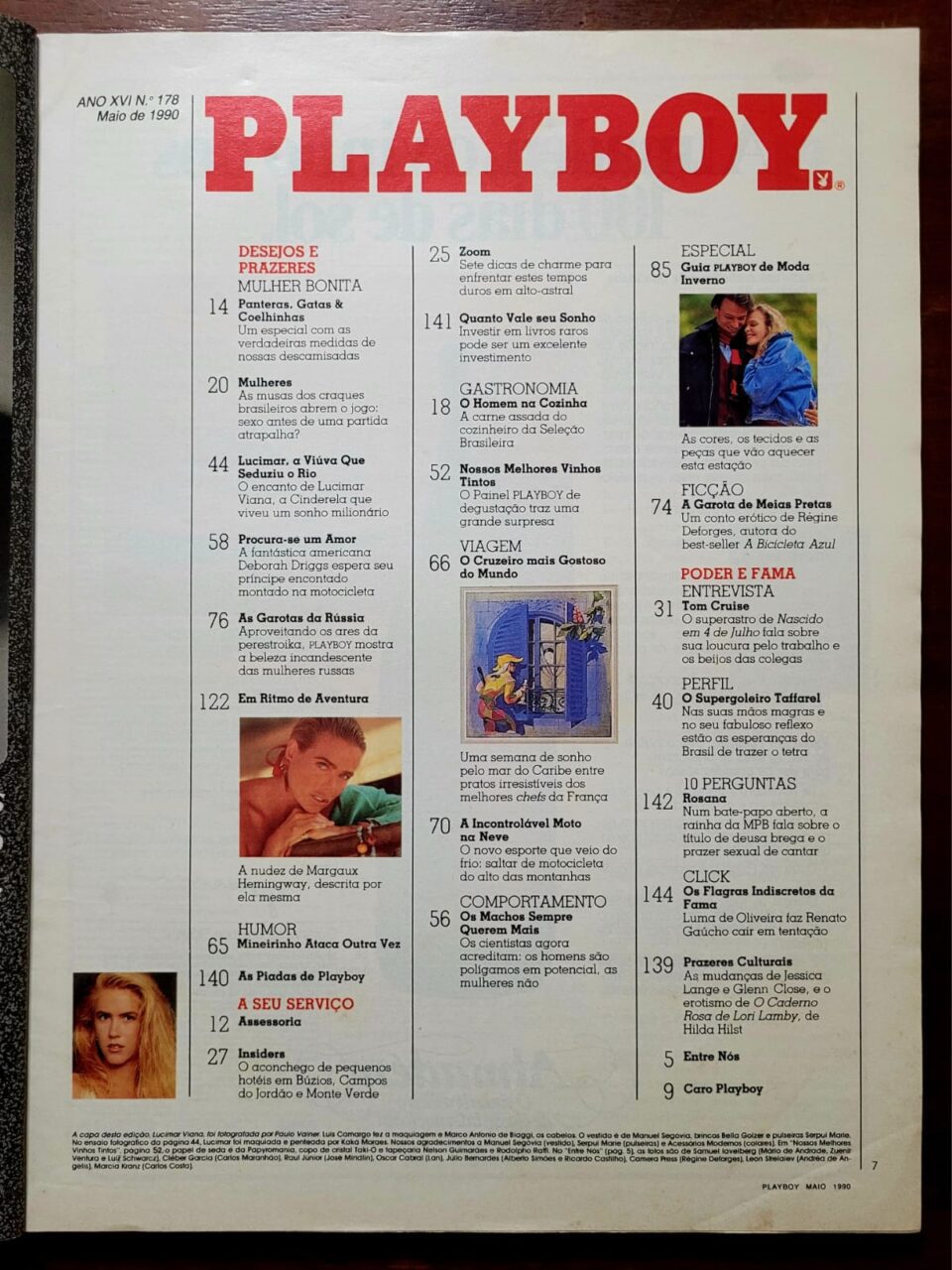 | Casa do Colecionador Playboy Nº 178 (Maio/1990) Lucimar Viana | Revista com Pôster