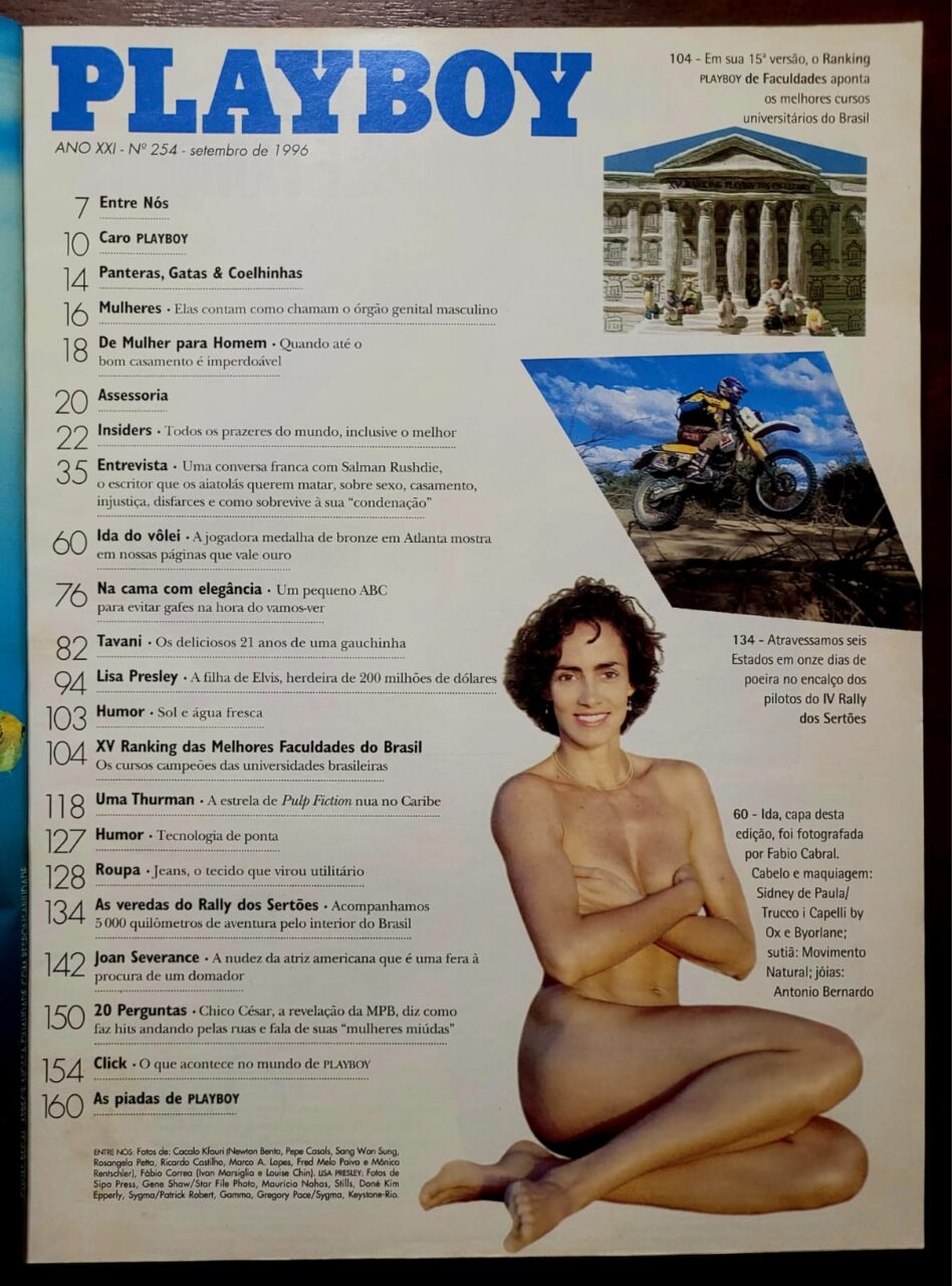 | Casa do Colecionador Playboy Nº 254 - Ida do Vôlei (Revista com Pôster) Setembro 1996
