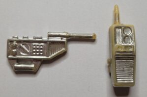 Playmobil Vintage – Acessórios Originais: Arma Cromada + Walkie-Talkie – Anos 80/90